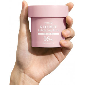 Бульбашкова маска для освітлення шкіри P.CALM Red Rice Bubble Deep Mask
