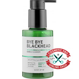 Маска-пінка від чорних цяток BYE BYE BLACKHEAD 30 DAYS MILACLE GREEN TEA TOX BUBBLE CLEANSER