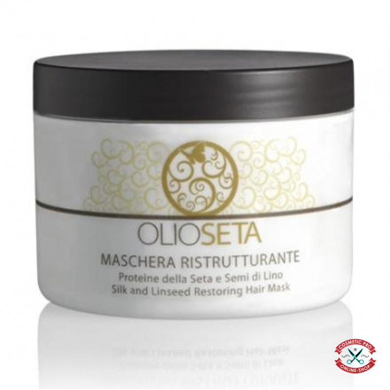 Barex OLIOSETA-Восстанавливающая маска для волос с протеинами шелка и экстрактами семян льна