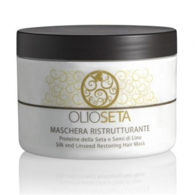 Barex OLIOSETA-Восстанавливающая маска для волос с протеинами шелка и экстрактами семян льна