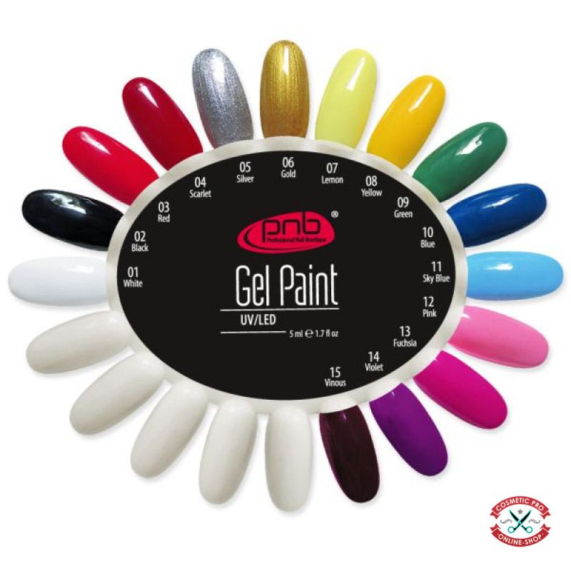 Гель-фарба (15 кольорів) -Gel Paint PNB